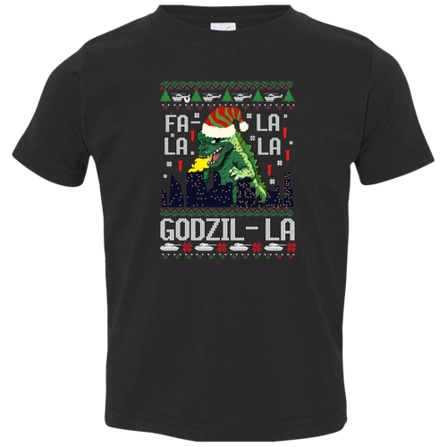 Fa La La La Godzilla Christmas Vintage  Toddler Jersey T-Shirt
