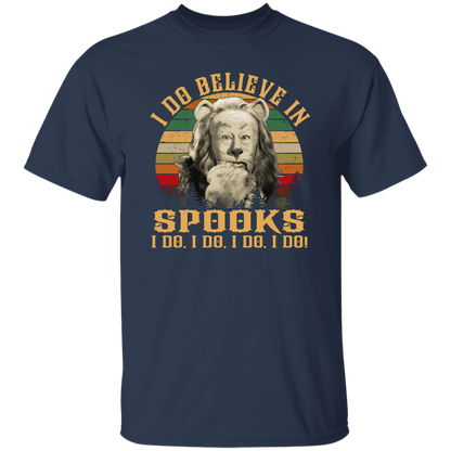 The Cowardly Lion I Do Believe In Spooks Vintage T-Shirt
