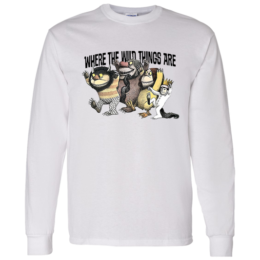 Teach Wild Things Where The Wild Things Are Teacher Vintage G540 LS T-Shirt 5.3 oz. - letter