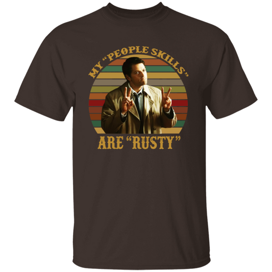 Castiel Supernatural My People Skills Are Rusty Retro Vintage unisex  T-Shirt - lucy - 90144875
