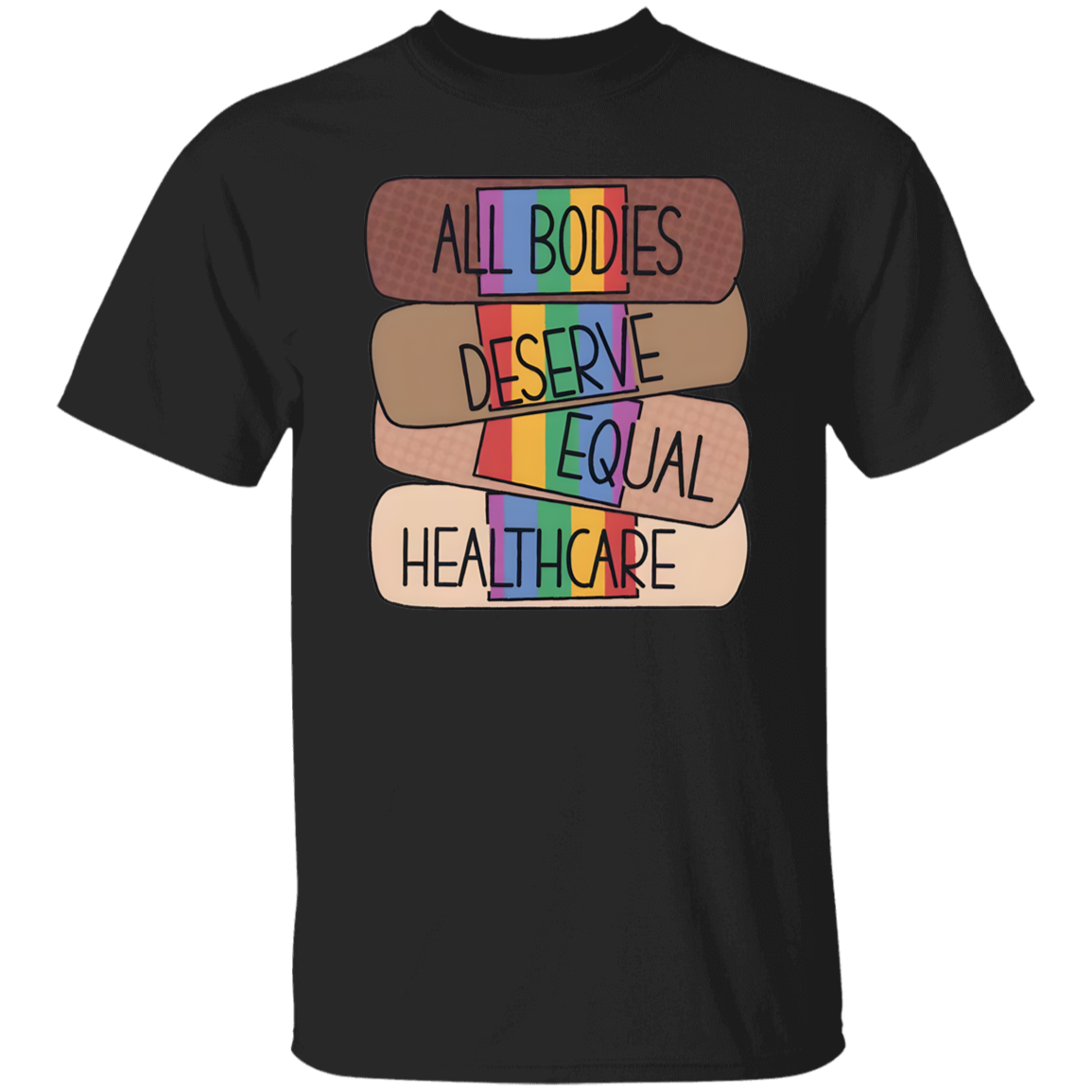All Bodies Deserve Equal Healthcare Unisex  T-Shirt - jasmine