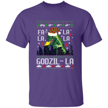 Fa La La La Godzilla Christmas Vintage T-Shirt - YOUTH