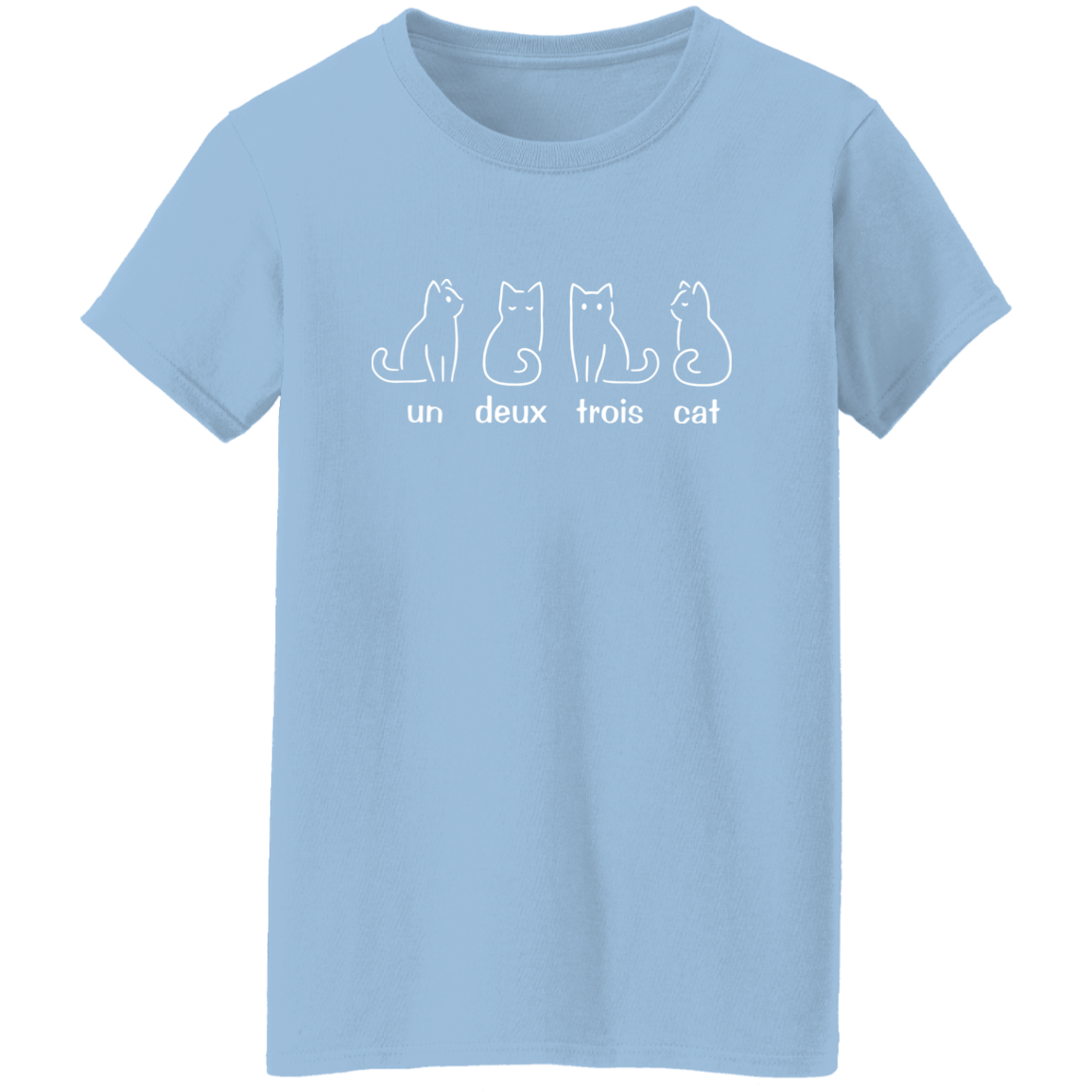 Un Deux Trois Cat French Teacher Vintage T-Shirt - WOMAN