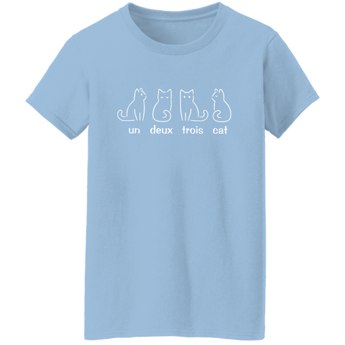 Un Deux Trois Cat French Teacher Vintage T-Shirt - WOMAN