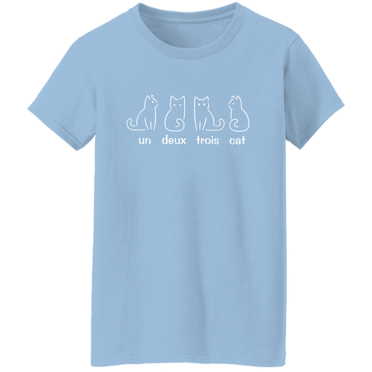 Un Deux Trois Cat French Teacher Vintage T-Shirt - WOMAN