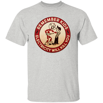 Funny Retro Vintage Electricity Will Kill You Emblem Vintage T-Shirt