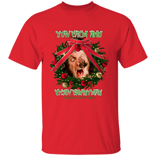 Stay Calm And Enjoy Christmas G500B Youth 5.3 oz 100% Cotton T-Shirt - maria