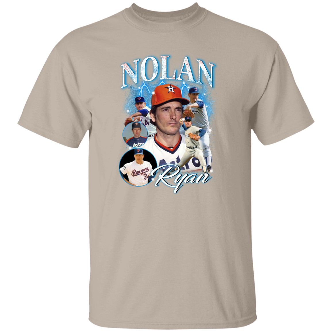 G500 5.3 oz. T-Shirt Nolan Ryan Collage 90's Vintage T-Shirt