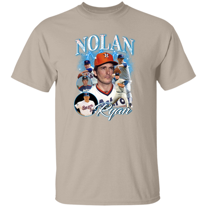 G500 5.3 oz. T-Shirt Nolan Ryan Collage 90's Vintage T-Shirt