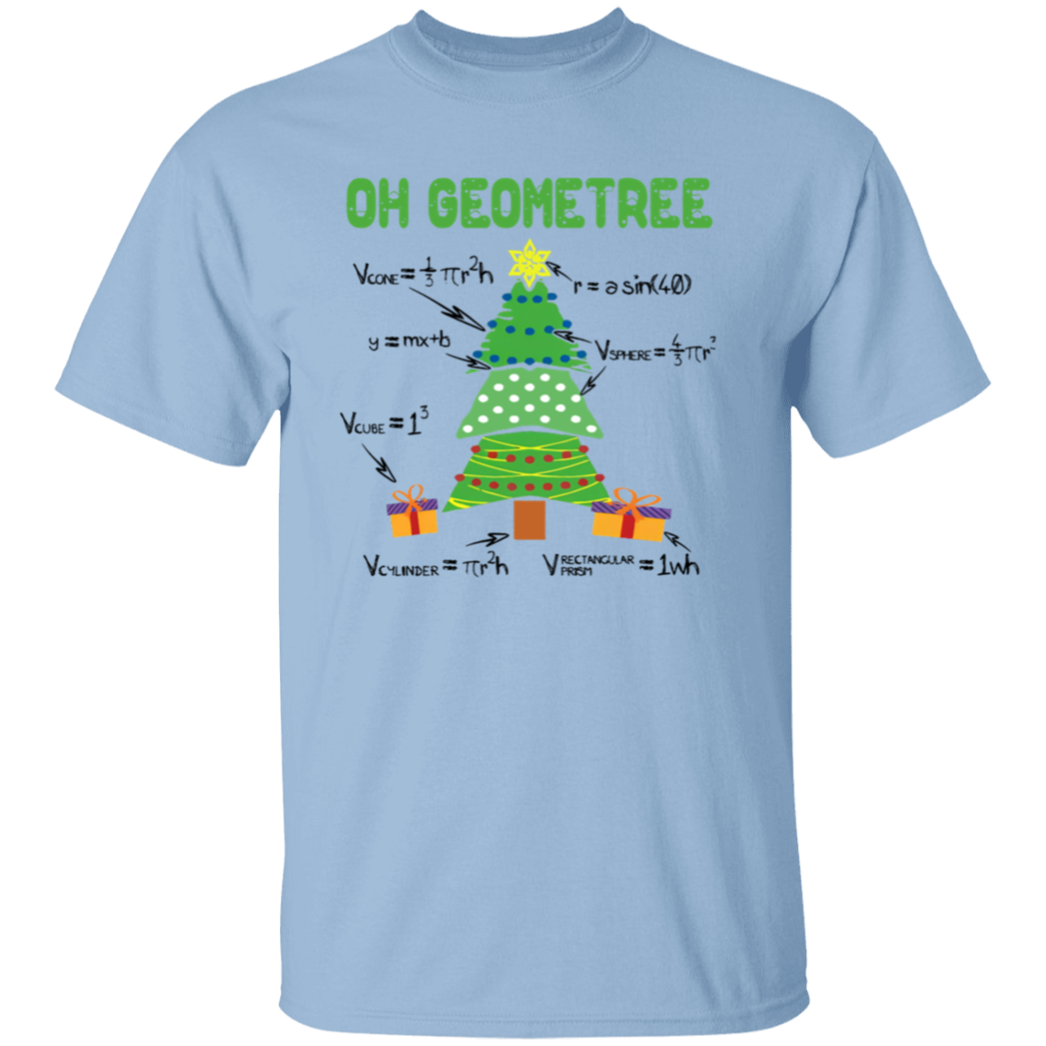 Oh Geometree Christmas Vintage Unisex T-Shirt - letter