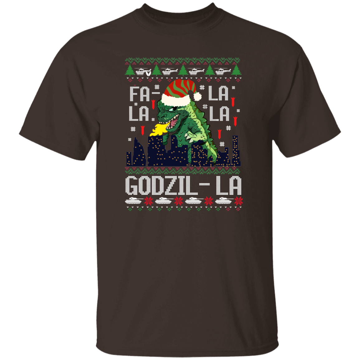 Fa La La La Godzilla Christmas Vintage T-Shirt