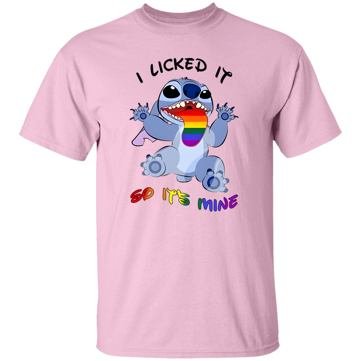 I Love Movie Lilo And Stitch Lgbt Pride I Licked It So It Mine Lesbian Vintage T-Shirt