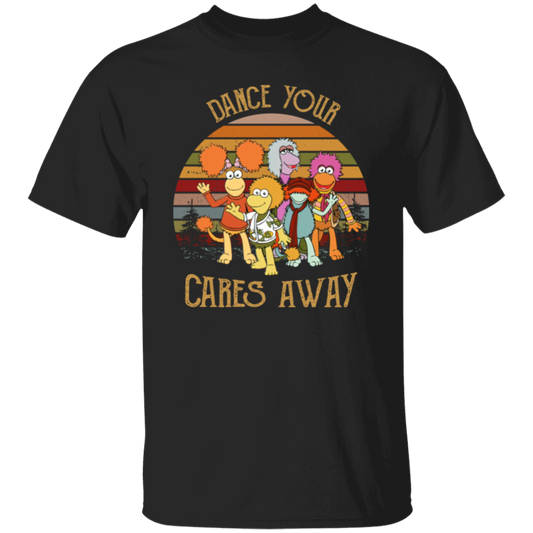 Fraggle Rock Dance Your Cares Away Sunset T-Shirt
