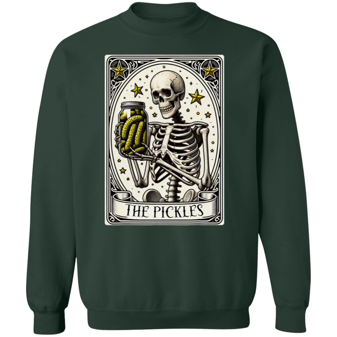 The Pickles Tarot Card Skeleton Canning Season Gardener Sweatshirt