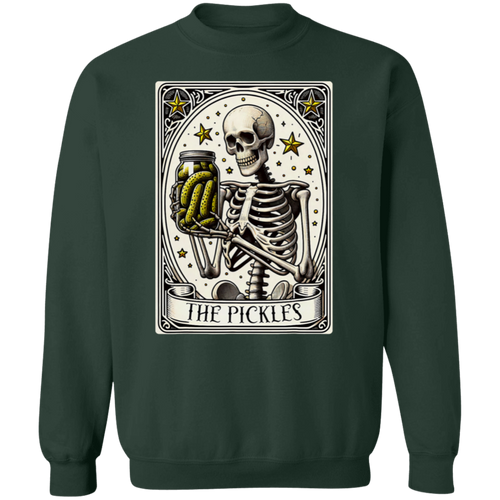 The Pickles Tarot Card Skeleton Canning Season Gardener Sweatshirt