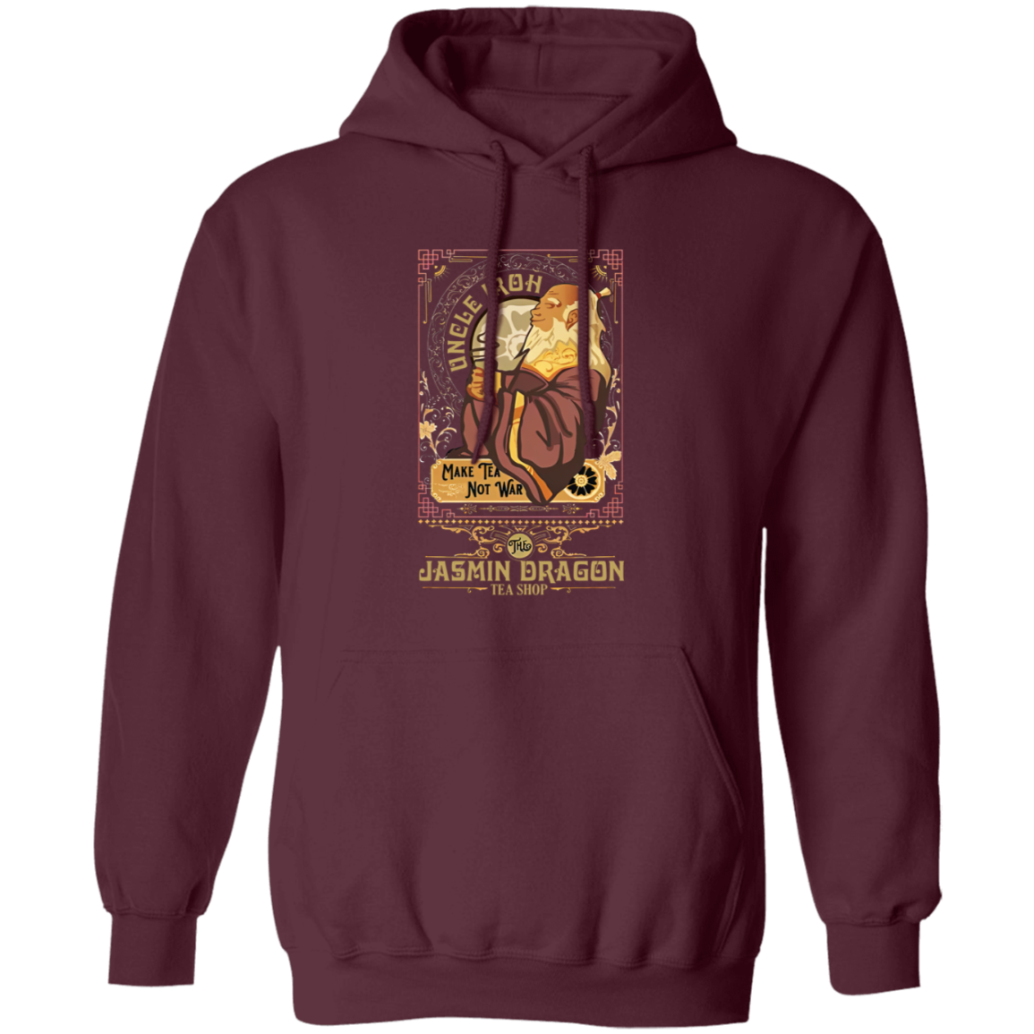Vintage Retro Uncle Iroh Make Tea Not War Gildan Pullover Hoodie