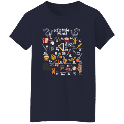 000 - FINAL - Let's Make Music Teacher Vintage T-Shirt - WOMAN