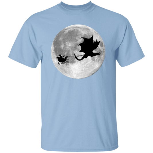 Santa Claus Dragon Rider Sleigh Ride Merry Christmas Unisex VintageT-Shirt