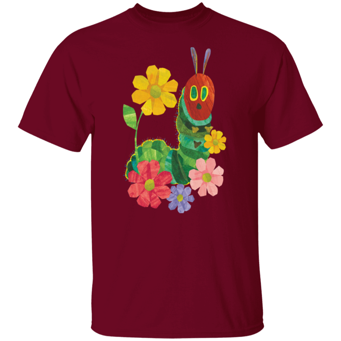 Flowers And The Very Hungry Caterpillar Teacher  T-Shirt - CDCraft