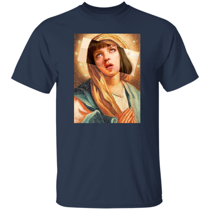 Pulp Fiction Virgin Mary Mia Wallace T-Shirt - leleart