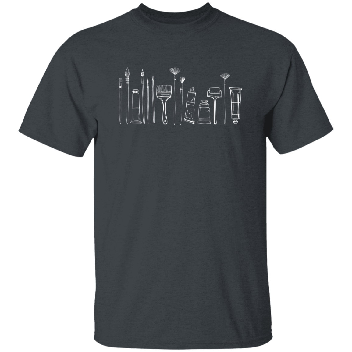 Paint Brushes Sketch Art Teacher Vintage T-Shirt