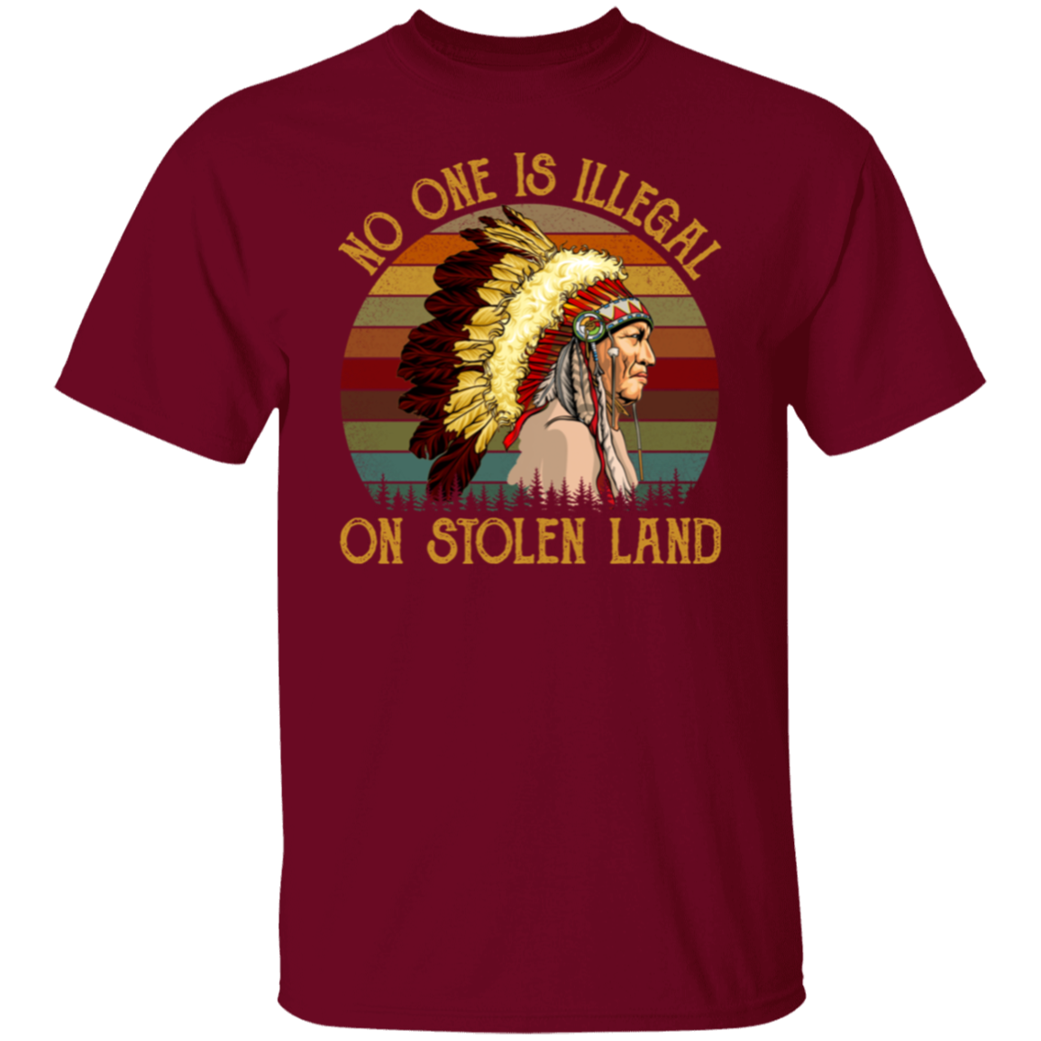 No One Is Illegal On Stolen Land Vintage T-Shirt - leleart