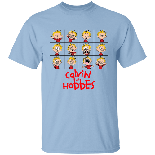 Calvin And Hobbes Expressions American Comic  G500B Youth 5.3 oz 100% Cotton T-Shirt - jasmine