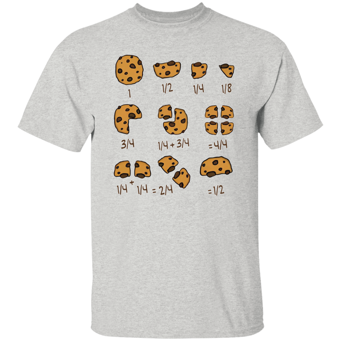 Cookie Fractional Numbers Math Teacher T-Shirt - CDCraft