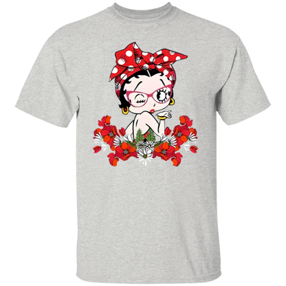 Betty Boop Flower  T-Shirt - leleart