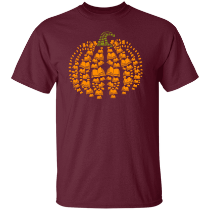 Halloween Pumpkins And Books Teacher T-Shirt - lapicta