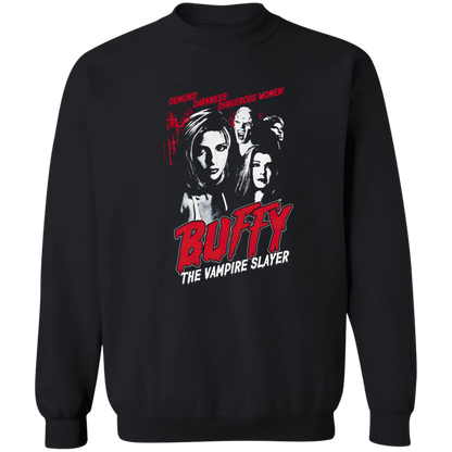 G180 Gildan Crewneck Pullover Sweatshirt Buffy The Vampire Slayer Buffy Unisex Vintage T-Shirt