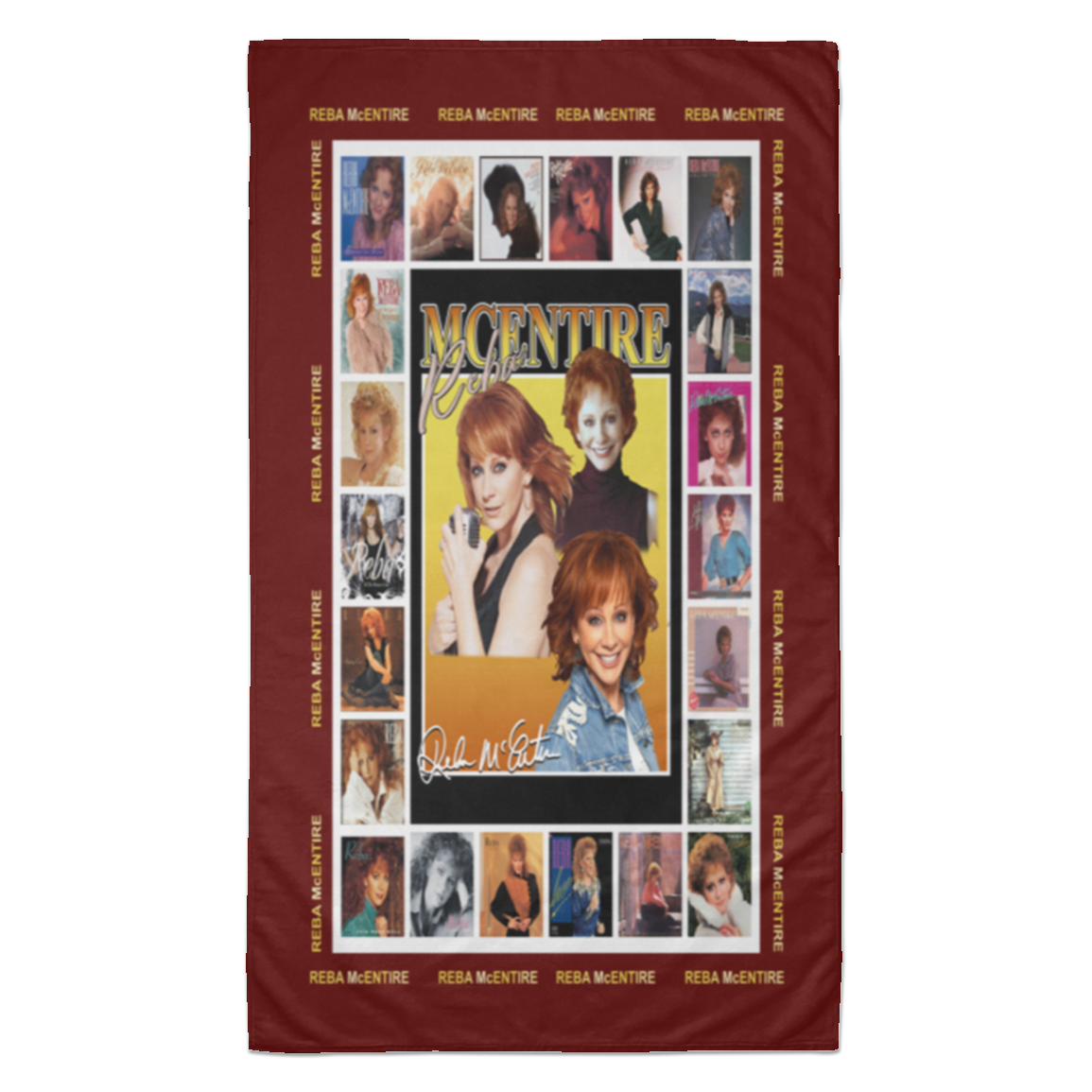 Reba Mcentire Signature Fleece Blanket, Premium Sherpa Blanket, Reba Mcentire Blanket, The Queen of Country Quilt	S6BATL Towel - 35x60