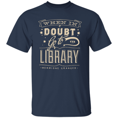 When In Doubt Go To The Library Teacher Vintage Unisex  T-Shirt - letter