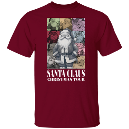 Santa Claus Christmas Tour Teacher Two Sided T-Shirt