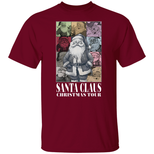 Santa Claus Christmas Tour Teacher Two Sided T-Shirt