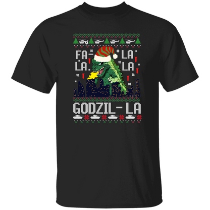 Fa La La La Godzilla Christmas Vintage T-Shirt