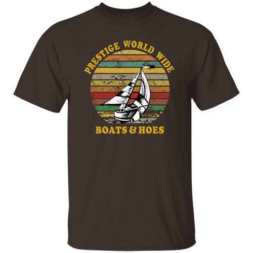 Prestige world wide Boats and Hoes Retro Vintage T-Shirt, Step Brothers Shirt, Boats n Hoes Shirt, Gift Tee For You And Family	G500 5.3 oz. T-Shirt