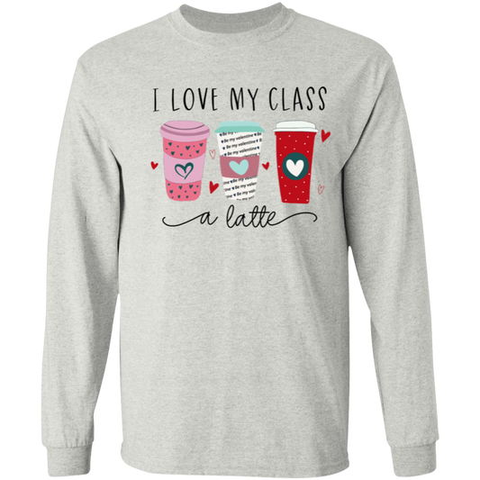 I Love My Class A Latte Teacher Vintage G540 LS T-Shirt 5.3 oz. - letter