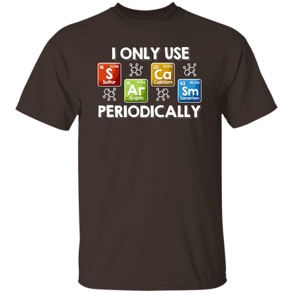 I Only Use Sarcasm Periodically Chemical Element Printing Funny Science Teacher Vintage T-Shirt