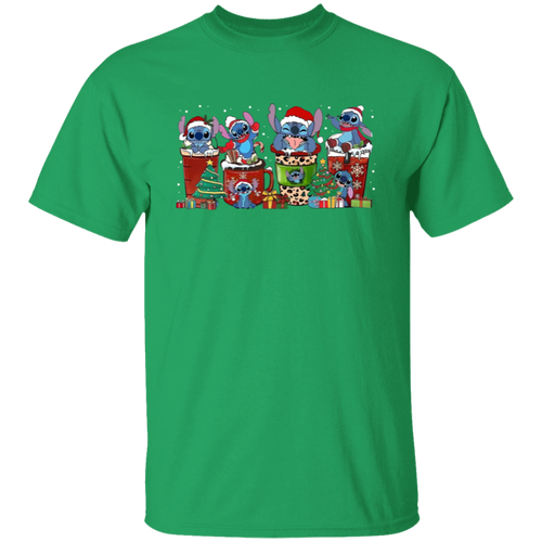 Stitch Drinks Christmas Coffee Design Unisex T-Shirt - maria