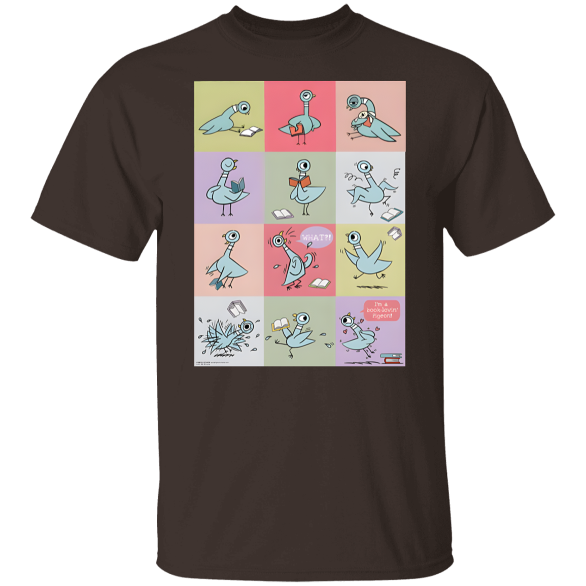 Pigeon Reading Shirt, Funny Book Lover Teacher Tee, Mo Willems Inspired Back to School T-Shirt