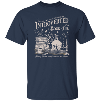 Introverted Book Club Teacher Vintage T-Shirt