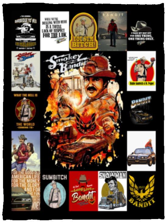 Smokey And The Bandit Movie Fleece Blanket, Premium Sherpa Blanket, Smokey And The Bandit Blanket, Road Action Movie Quilt, Bandit BlanketVPS Cozy Plush Fleece Blanket - 30x40