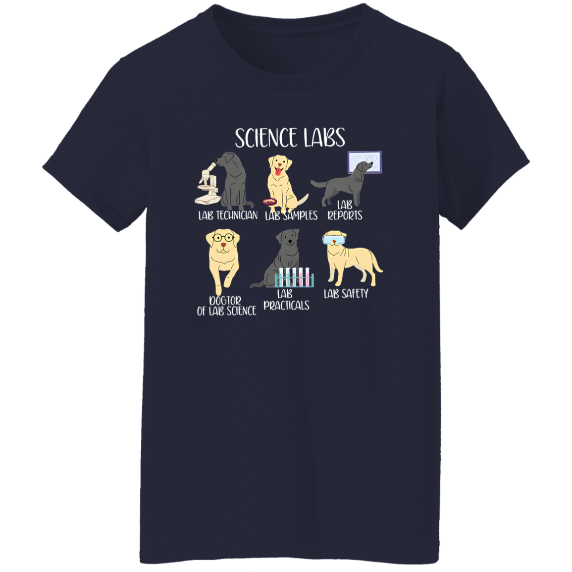Labrador Retriever Funny Science Teacher Vintage T-Shirt - WOMAN