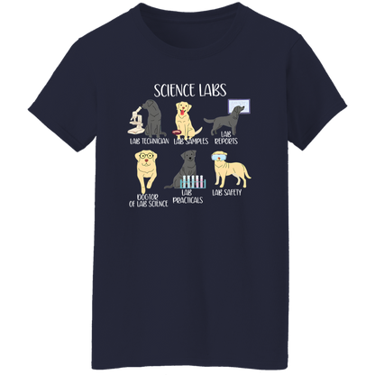 Labrador Retriever Funny Science Teacher Vintage T-Shirt - WOMAN
