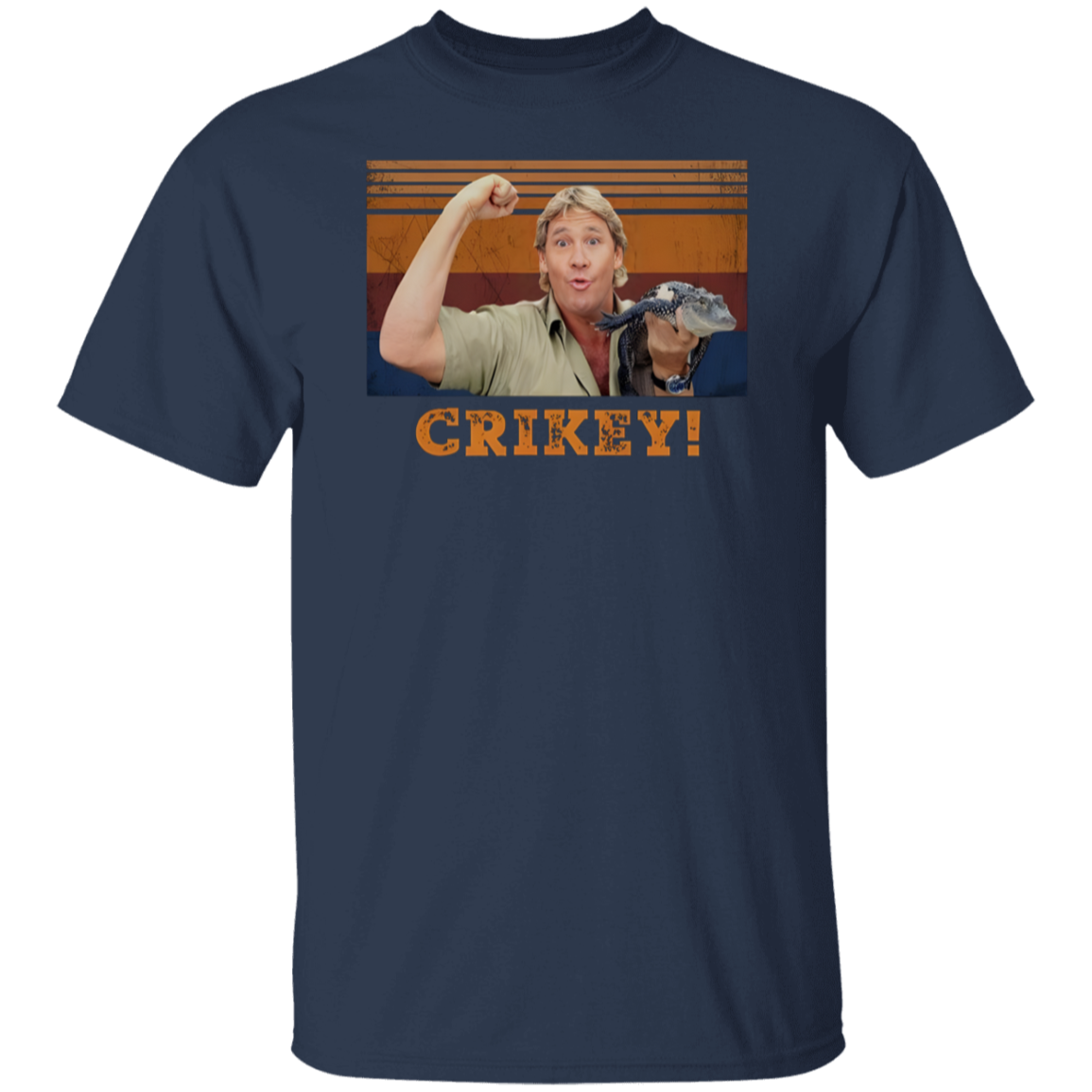 Steve Irwin Animal Lover Crikey Black T-Shirt - leleart
