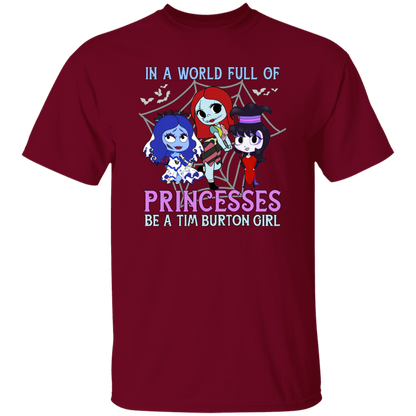 A World Full Of Princesses Be A Tim Burton Girl Vintage T-Shirt