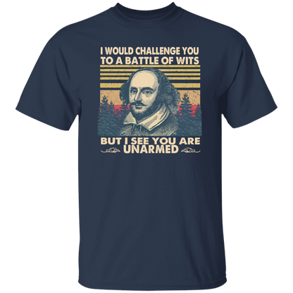 I Would Challenge You To Be A Battle Of Wits Funny Literature Teacher Vintage T-Shirt