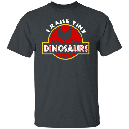I Raise Tiny Dinosaurs Tee Funny Chicken Lover Farmer Gift Vintage T-Shirt - leleart