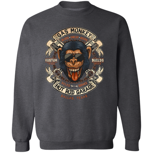 Monkey Gas Crossed Pistons Ribbon Logo Sweatshirt